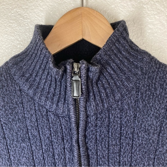 Oscar de la Renta Mens  1/4 zip sweater XL Pull Over Navy Minimalist - Picture 4 of 14